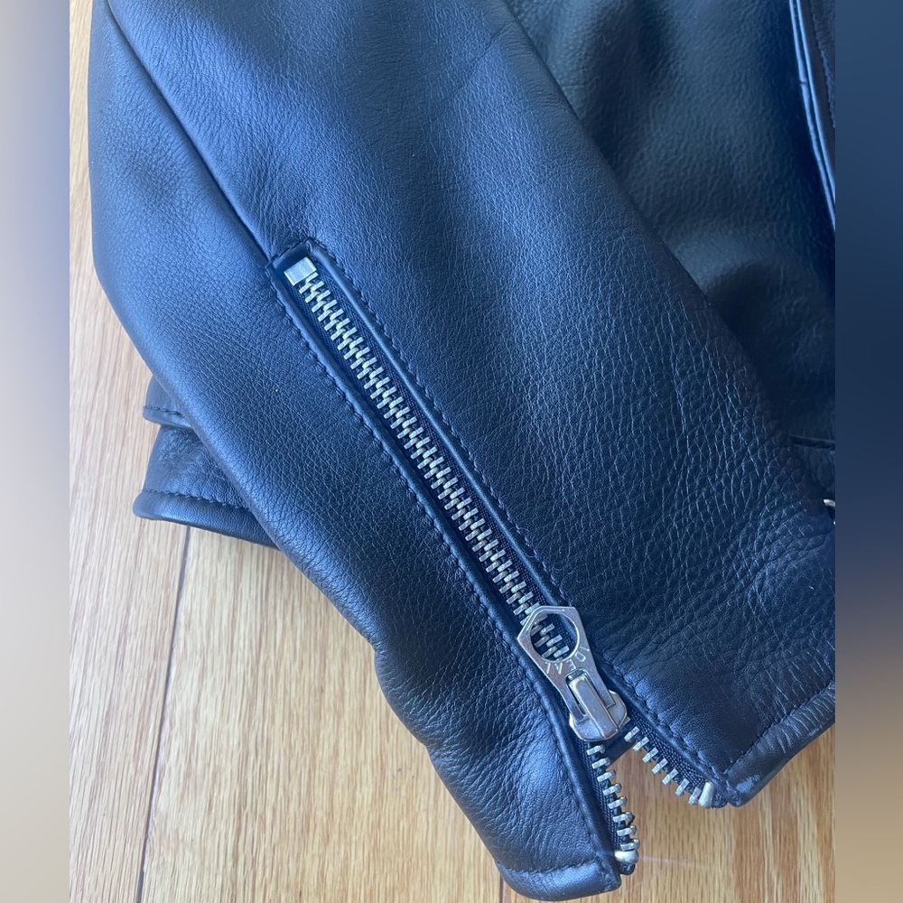 Madewell Black Leather Moto Jacket - Picture 4 of 10